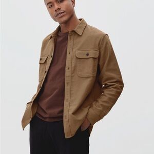 Everlane The Heavyweight Overshirt Shirt Light Jacket Size S Warm Light Brown